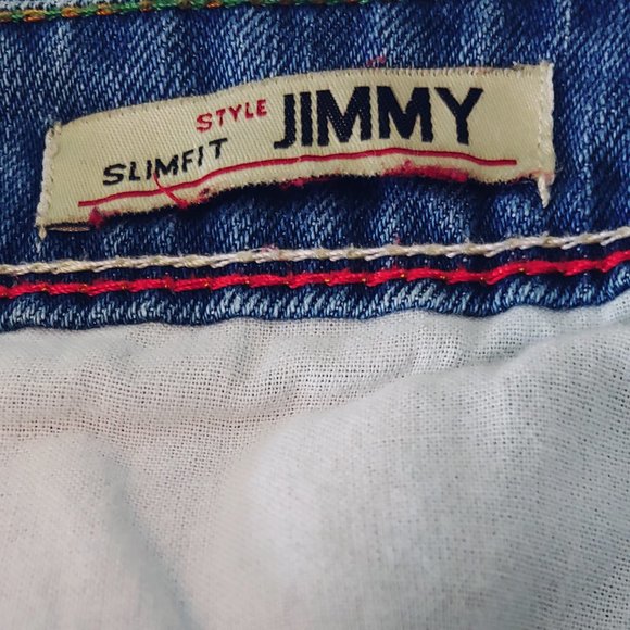 Alcott & Co  Distressed Button Fly Jimmy Slim Fit Jeans Blue Washed - Picture 10 of 10